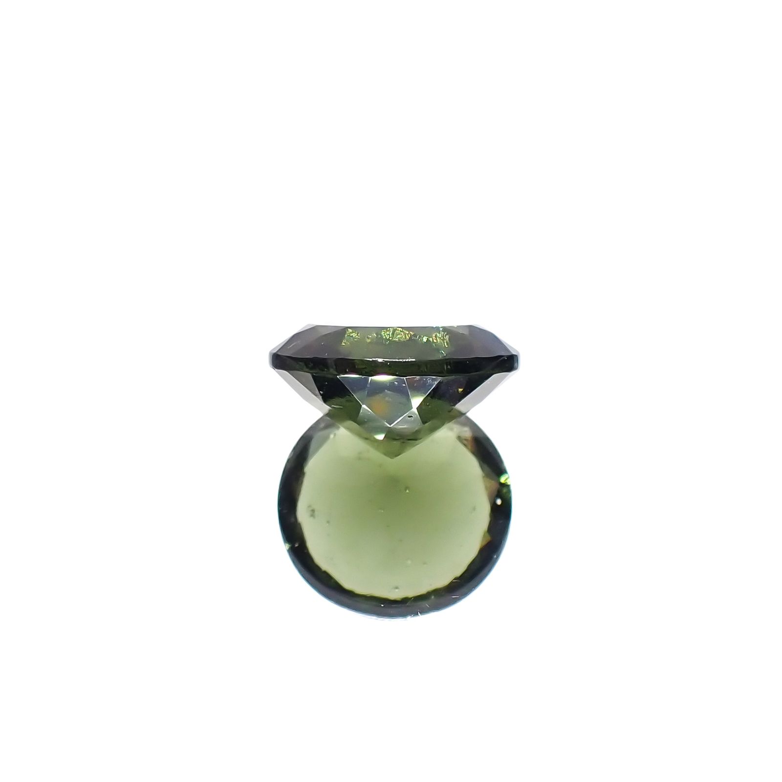 モルダバイト(宝石名モルダバイト)発見地：旧チェコスロバキア 7.23ct 識別済[231224829]13.9x13.9mm前後