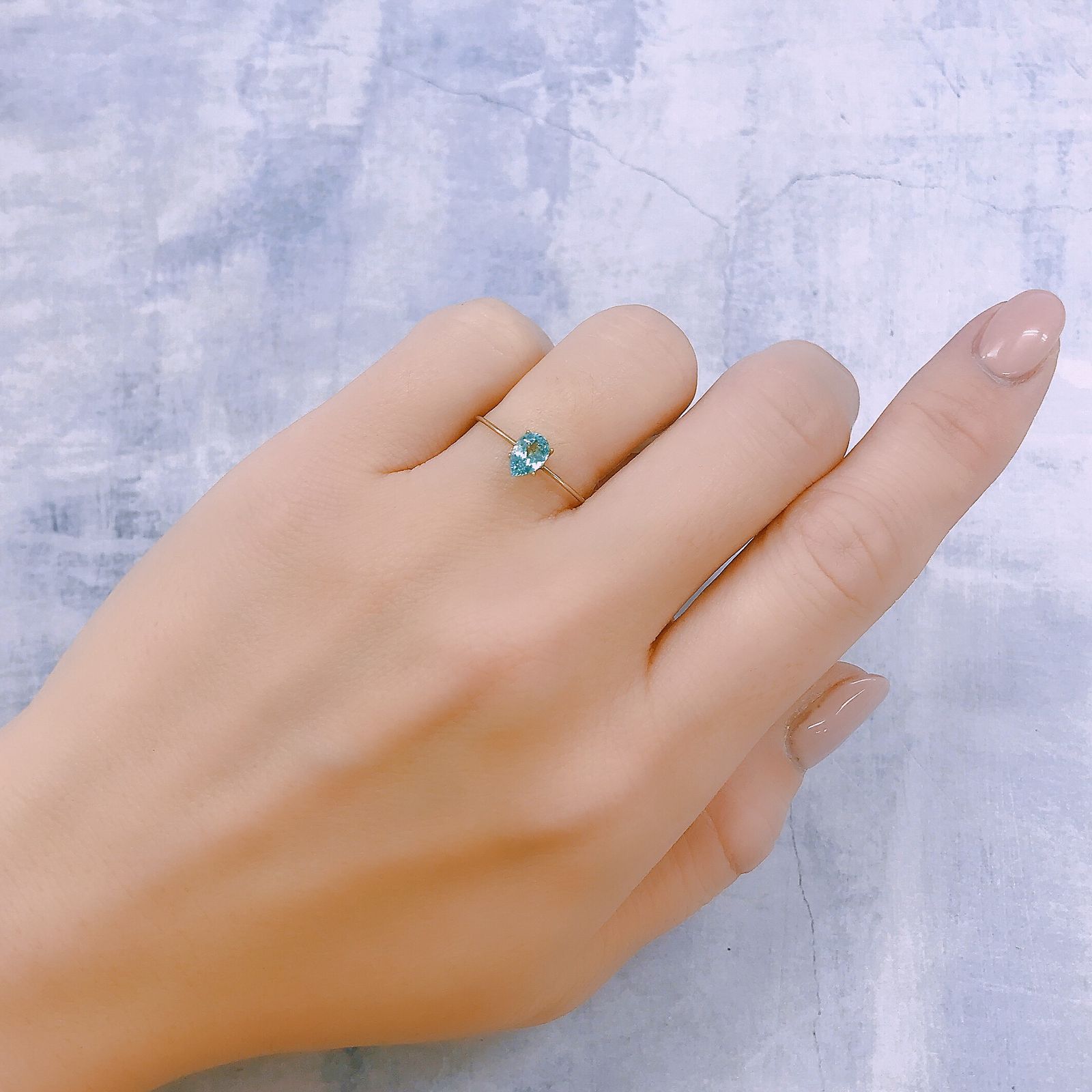 パライバトルマリン(宝石名トルマリン/別名パライバ・トルマリン)ブラジル・キントス鉱山産 0.353ct ソ付(宝貴協)[221018833]6x4mm前後