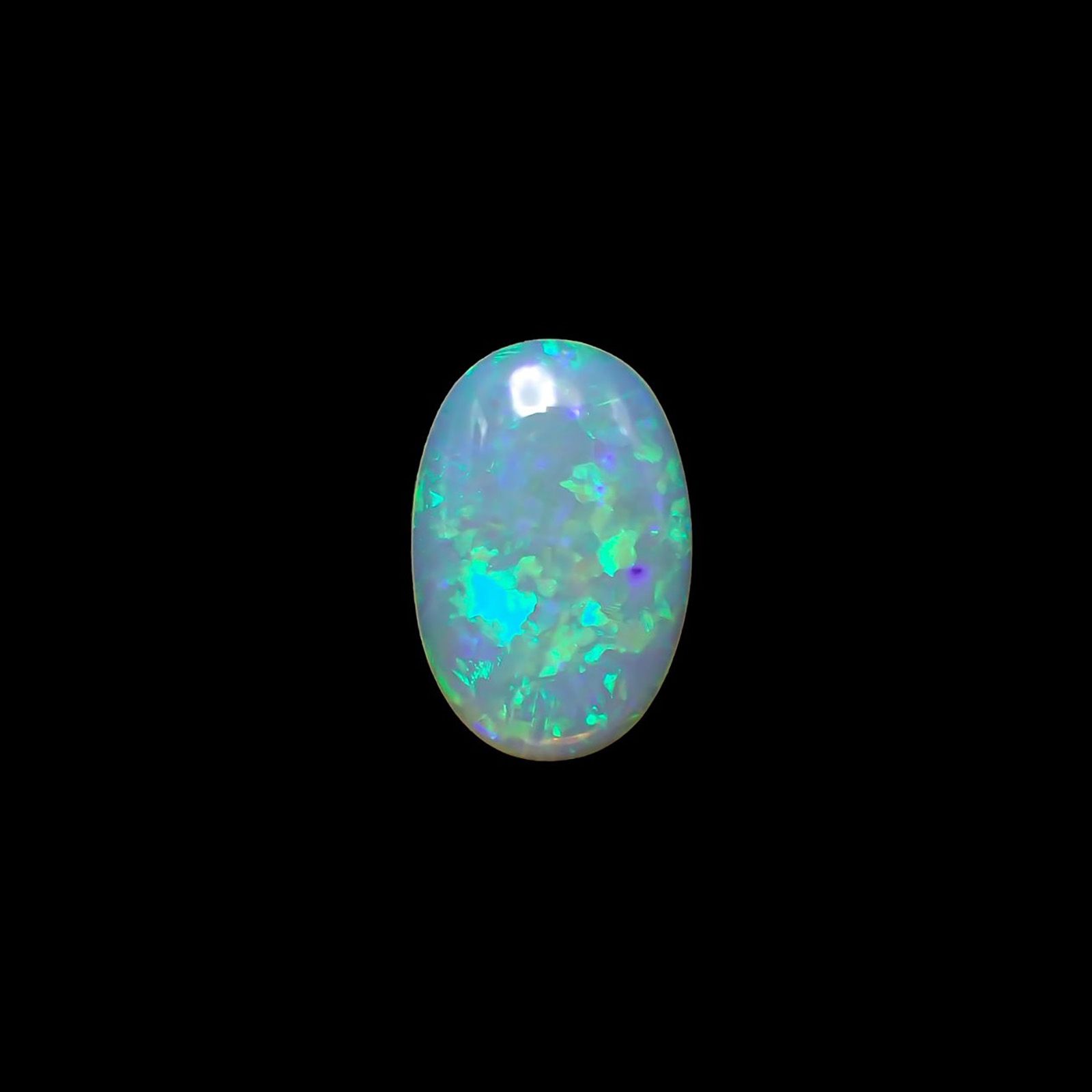 オパール(宝石名オパール) オーストラリア産 ソ付(彩珠) 2.919ct / 14.9x9.9mm前後 [210711335]