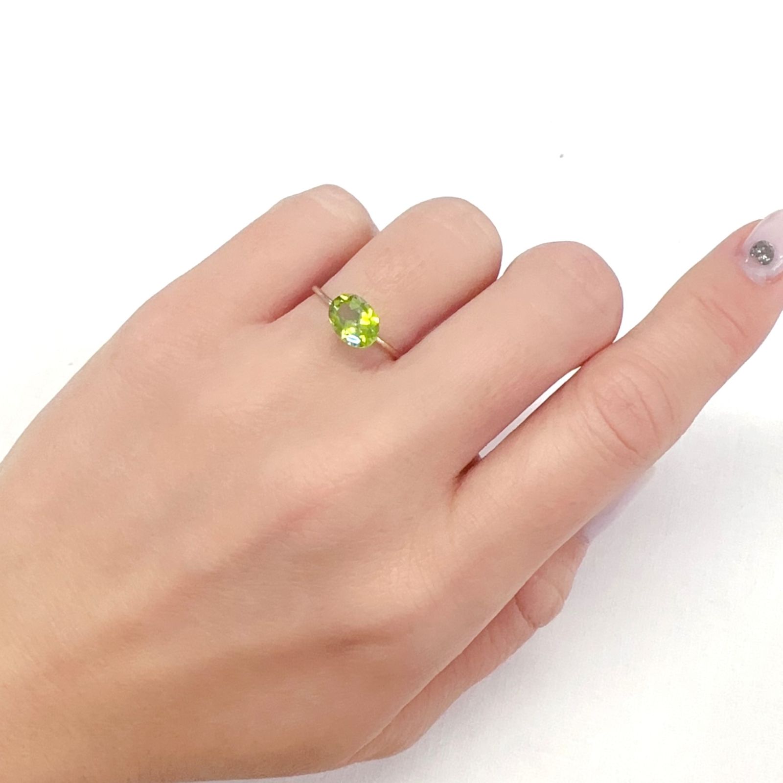 ブラックリリーパッドペリドット アメリカ・アリゾナ州産 1.49ct[231224612]8x6.1mm前後