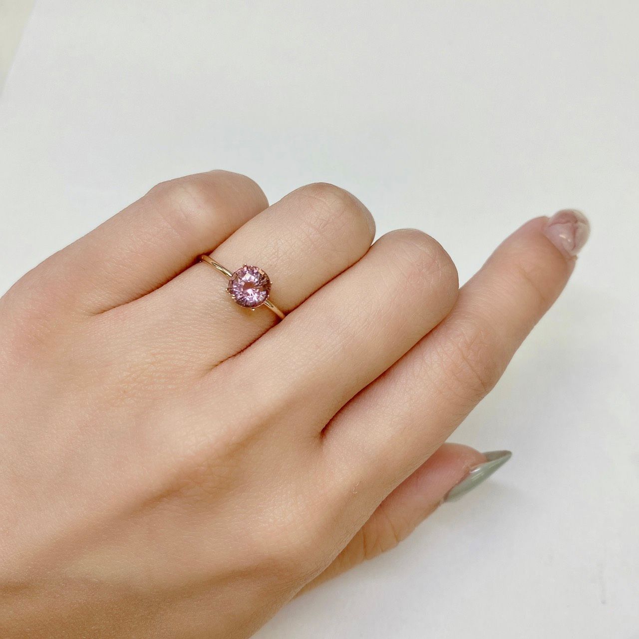 ピンクトルマリン パパラチャカラー ルワンダ産 ルース 1.14ct[21039977]6.3×6.3mm前後