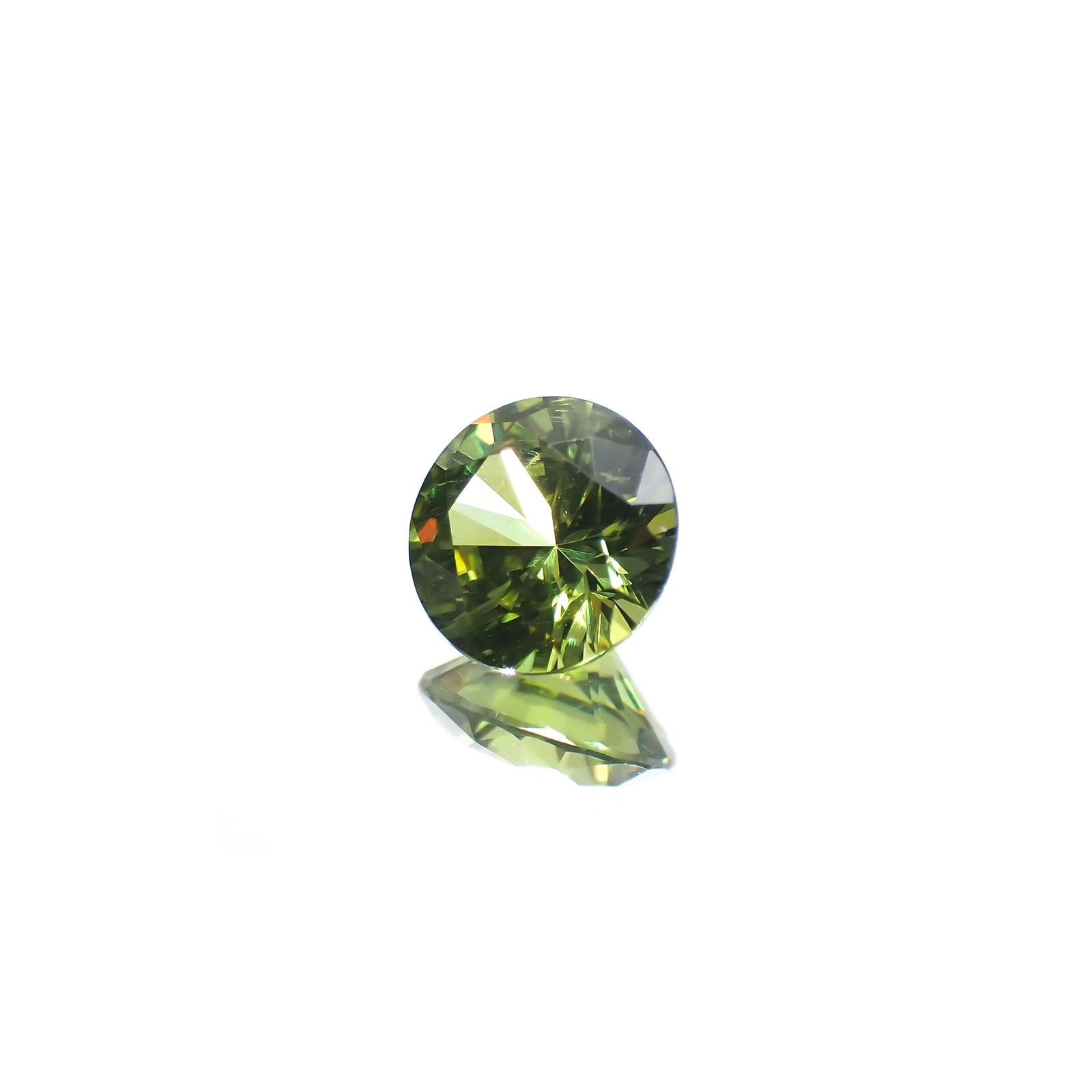 デマントイドガーネット(宝石名デマントイド・ガーネット) ロシア産 0.336ct ソ付(彩珠)[210712127]4.1×4.1mm前後