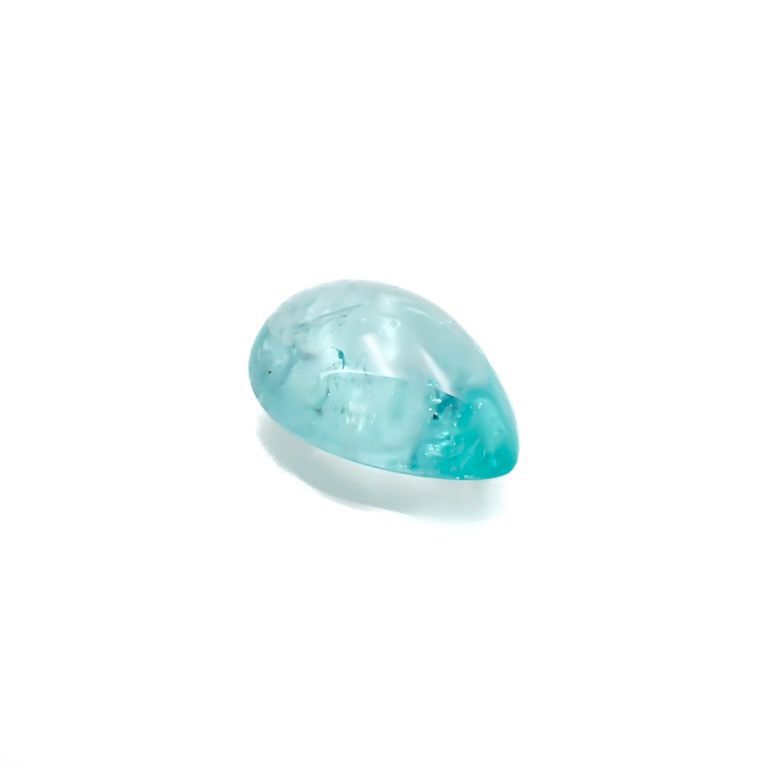 パライバトルマリン(宝石名トルマリン/別名パライバ・トルマリン)ブラジル・キントス鉱山産 0.568ct ソ付(宝貴協)[221018760]6.8x4.9mm前後