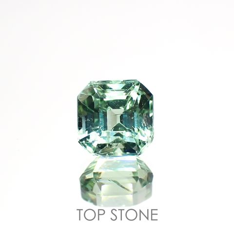 ブルーグリーントルマリン(宝石名トルマリン)アフガニスタン産 0.78ct 識別済[221018342]5.2x5.2mm前後