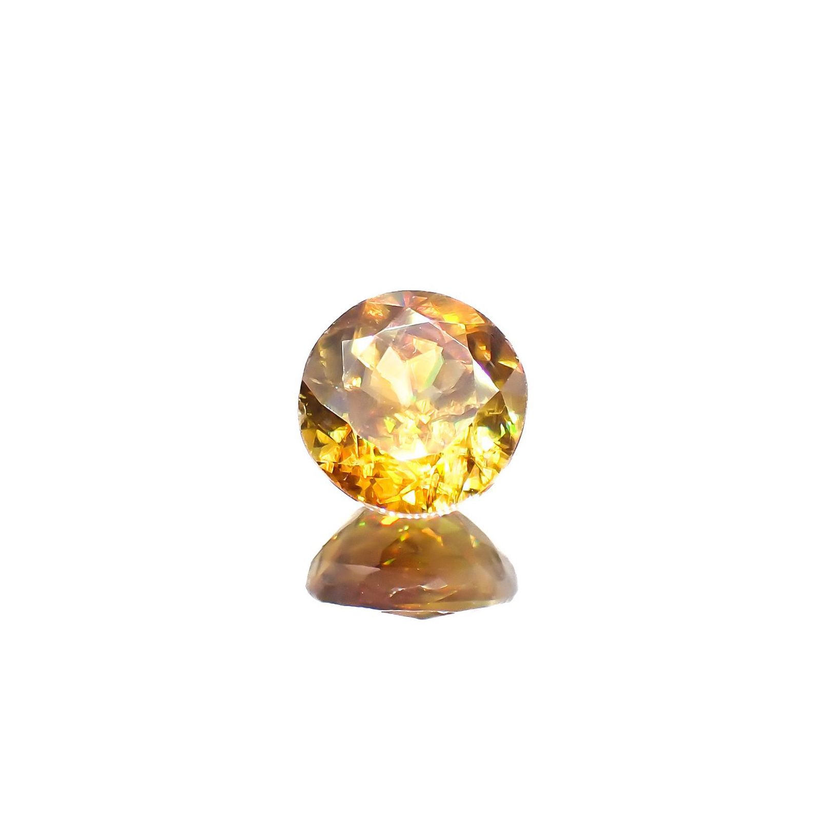 ゴールデンスフェーン(宝石名スフェーン)ナミビア産 1.44ct 識別済[220616568]7x6.8mm前後