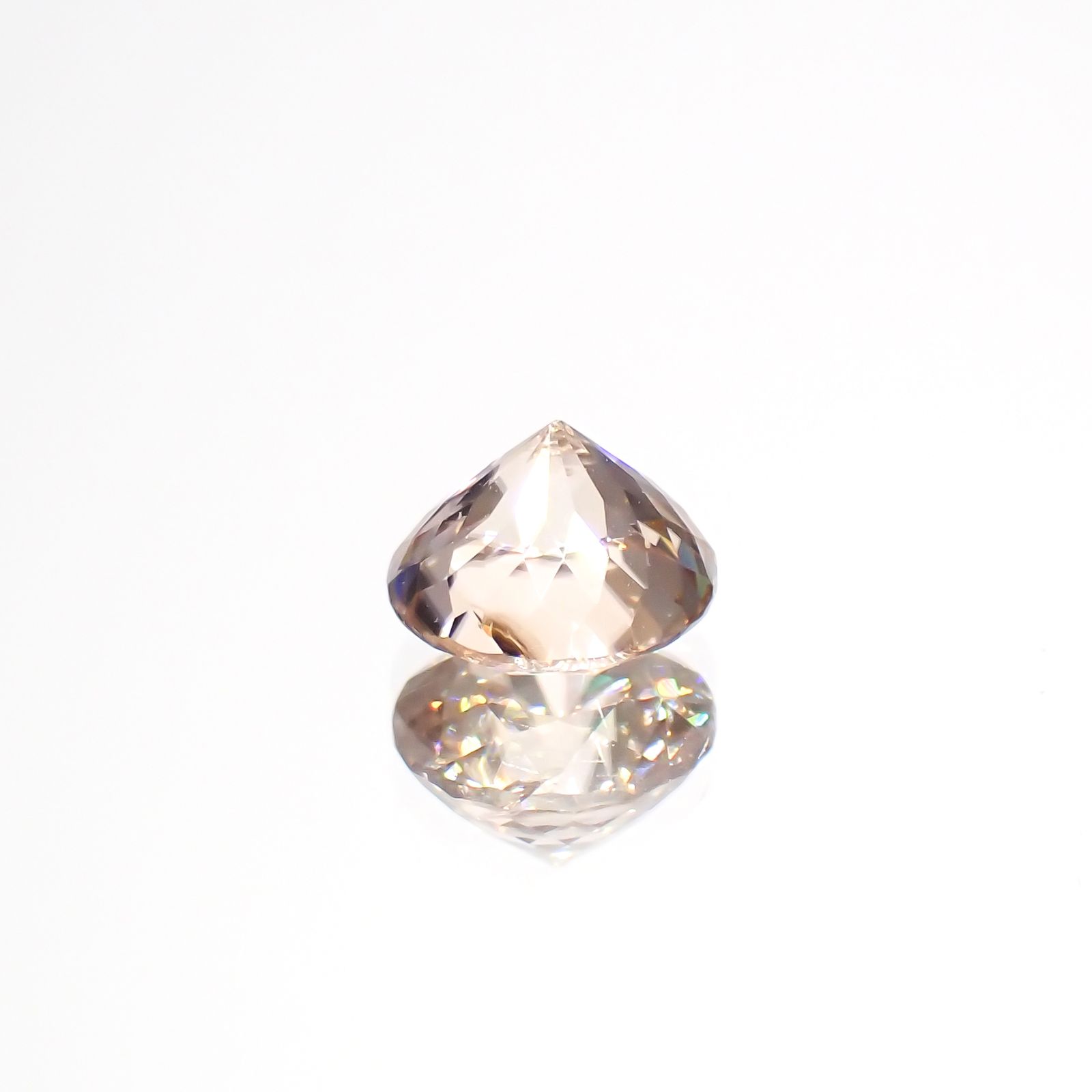 オレンジジルコン(宝石名ジルコン)スリランカ/カンボジア産 1.35ct 識別済[231124188]6.1x6.1mm前後