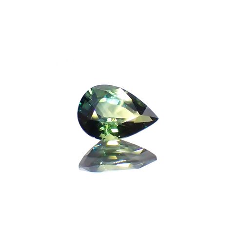 バイカラーサファイア(宝石名サファイア)マダガスカル/オーストラリア産 0.84ct 識別済[250114847]7.2x5mm前後