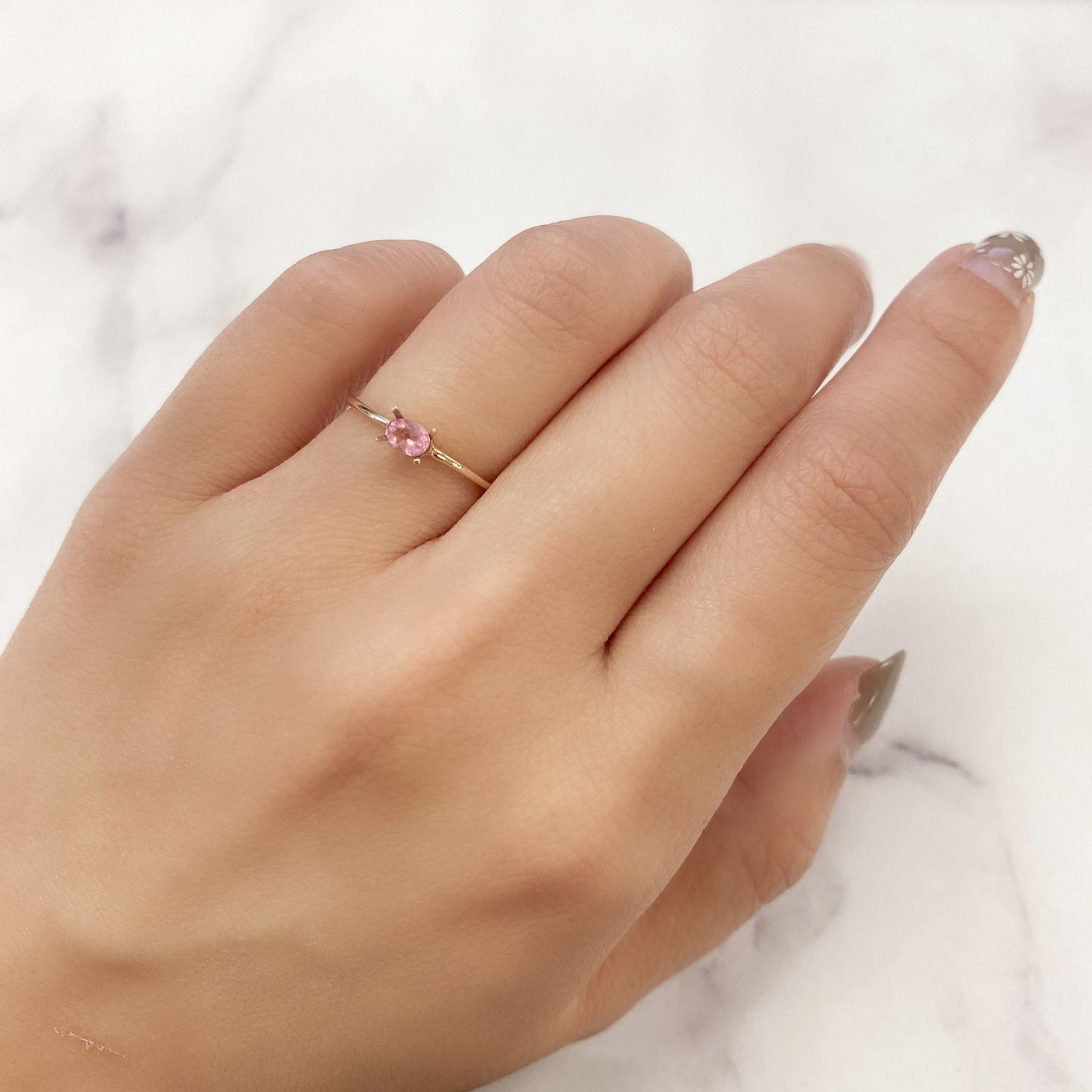 ペツォッタイト(ラズベリル)(宝石名ペツォッタイト) マダガスカル産 0.156ct ソ付(彩珠)[210812618]3.9×3mm前後