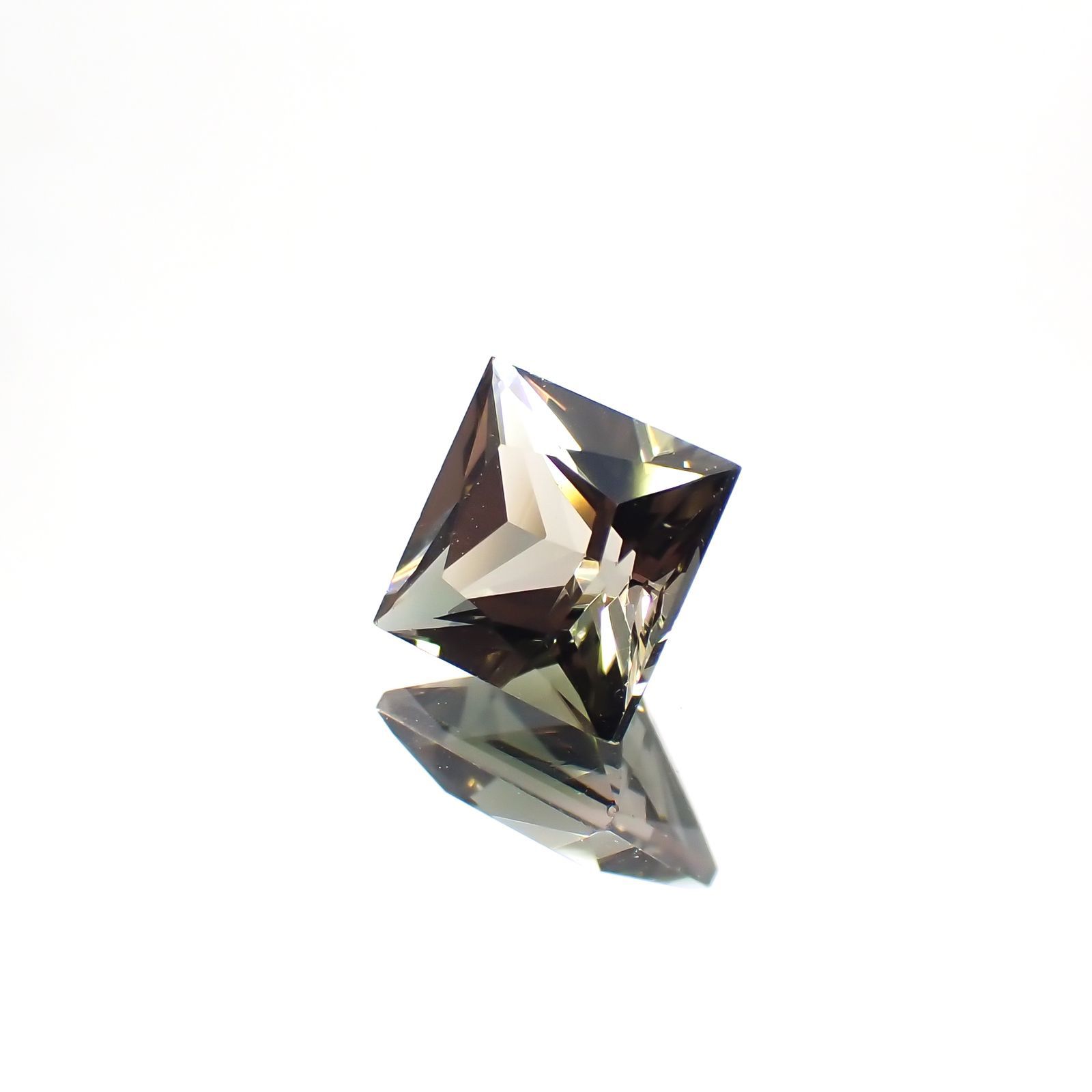 ◇プリンセスカット◇バイカラートルマリン(宝石名トルマリン)ブラジル産 1.28ct 識別済[231225193]6.1x6.1mm前後