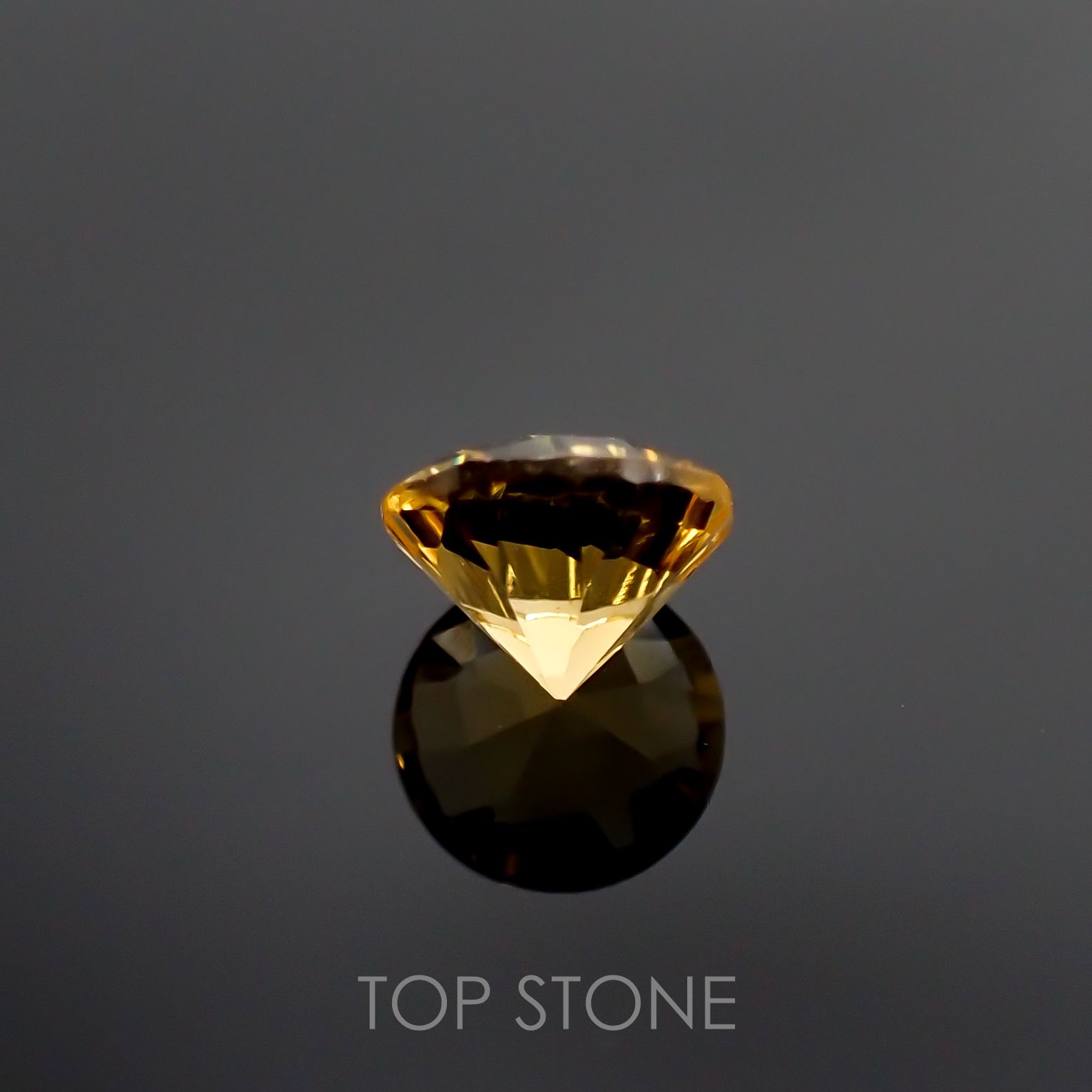 ◇チェッカーコンケーブカット◇シトリン ブラジル産 ルース 1.21ct[210913024]7.1×7.1mm前後