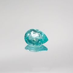 パライバトルマリン(宝石名トルマリン/別名パライバ・トルマリン) ブラジル・キントス鉱山産 0.304ct ソ付(宝貴協)[210711759]5.5×3.9mm前後