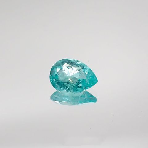 パライバトルマリン(宝石名トルマリン/別名パライバ・トルマリン) ブラジル・キントス鉱山産 0.304ct ソ付(宝貴協)[210711759]5.5×3.9mm前後