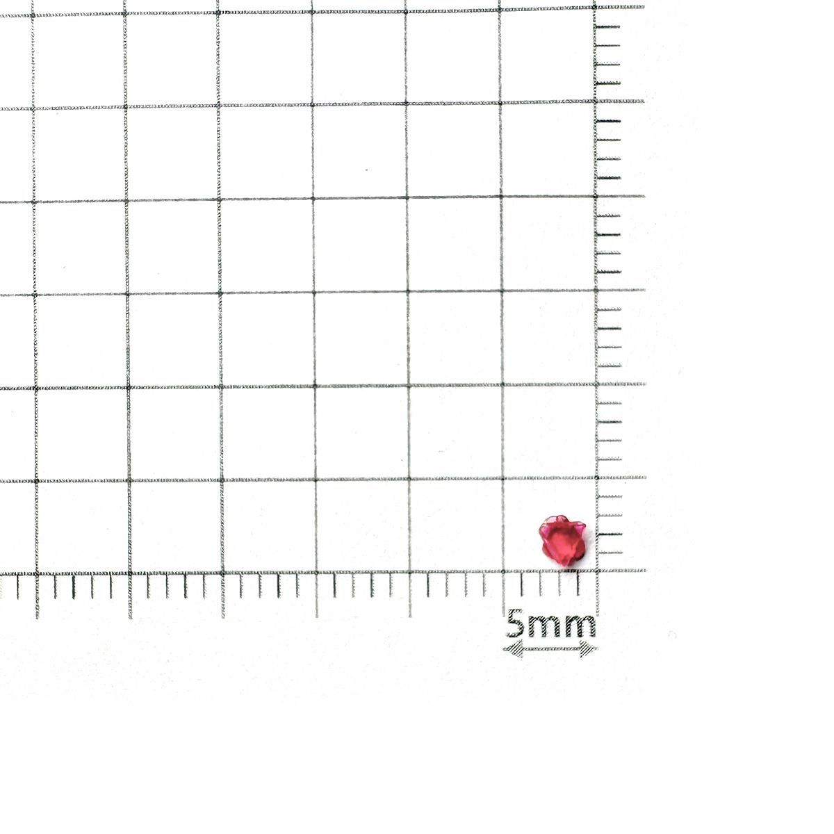 ツインクリスタルスピネル(スピネル式双晶）原石 ビルマ産 0.070ct[231124058]2.6x2.4mm前後