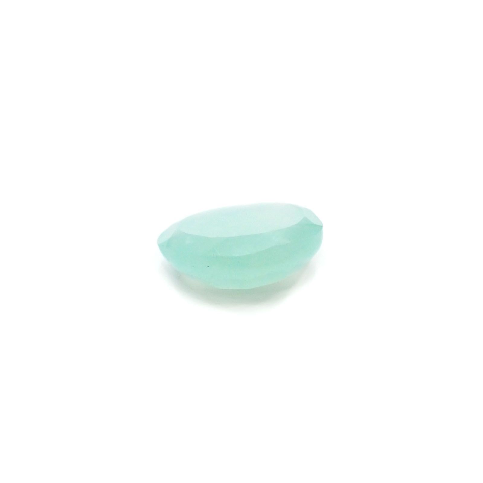 ◇フリーフォーム・ローズカット◇アクアプレーズ(宝石名ブルー グリーン・カルセドニー)南アフリカ産 3.41ct 識別済[231023966]11.2x11.6mm前後