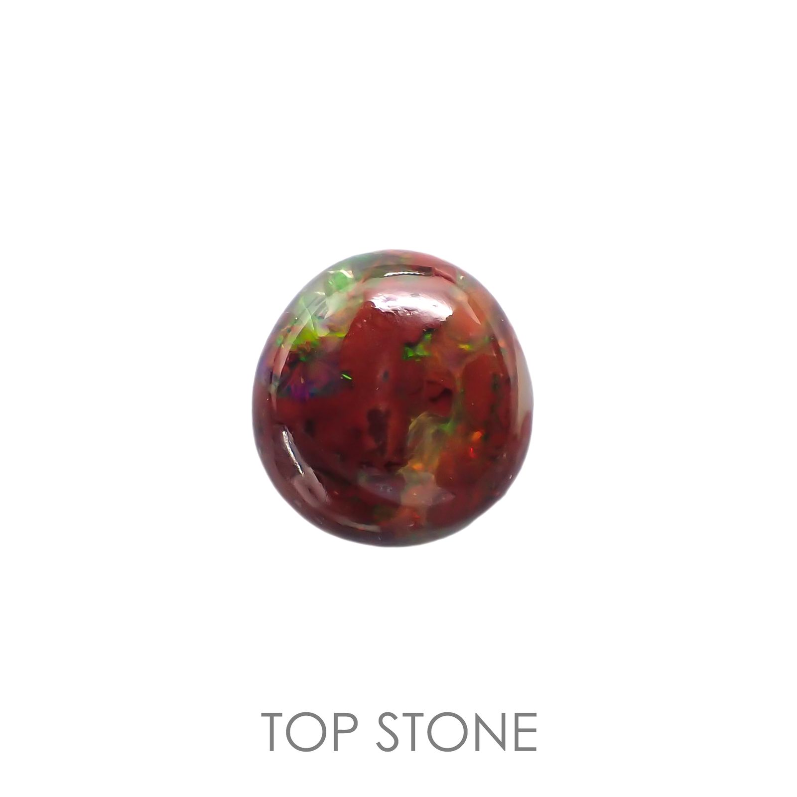 カンテラオパール(宝石名マトリクス・オパール) オーストラリア産 2.75ct 識別済[210611315]10.8×10.2mm前後