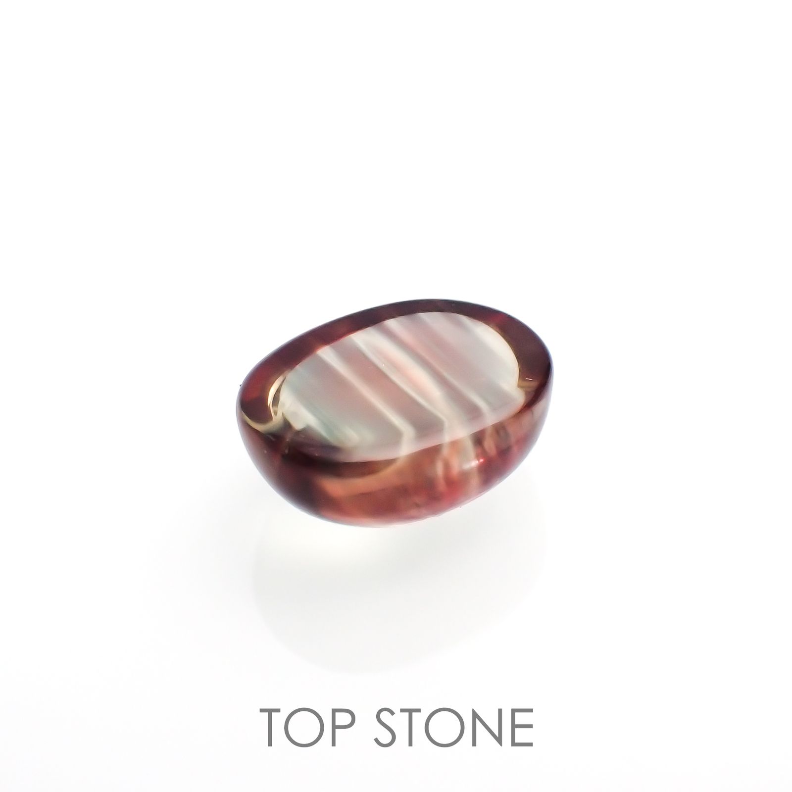 バイカラーアンデシン(宝石名アンデシン/ラブラドライト) チベット産 2.70ct 識別済[211013549]9.8×7.7mm前後