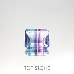 パーティカラーフローライト(宝石名フルオライト)ブラジル産 5.62ct 識別済[220115070]11.1x9.1mm前後