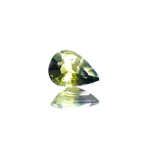 バイカラーサファイア(宝石名サファイア)マダガスカル/オーストラリア産 0.45ct 識別済[250114849]5.8x4.1mm前後