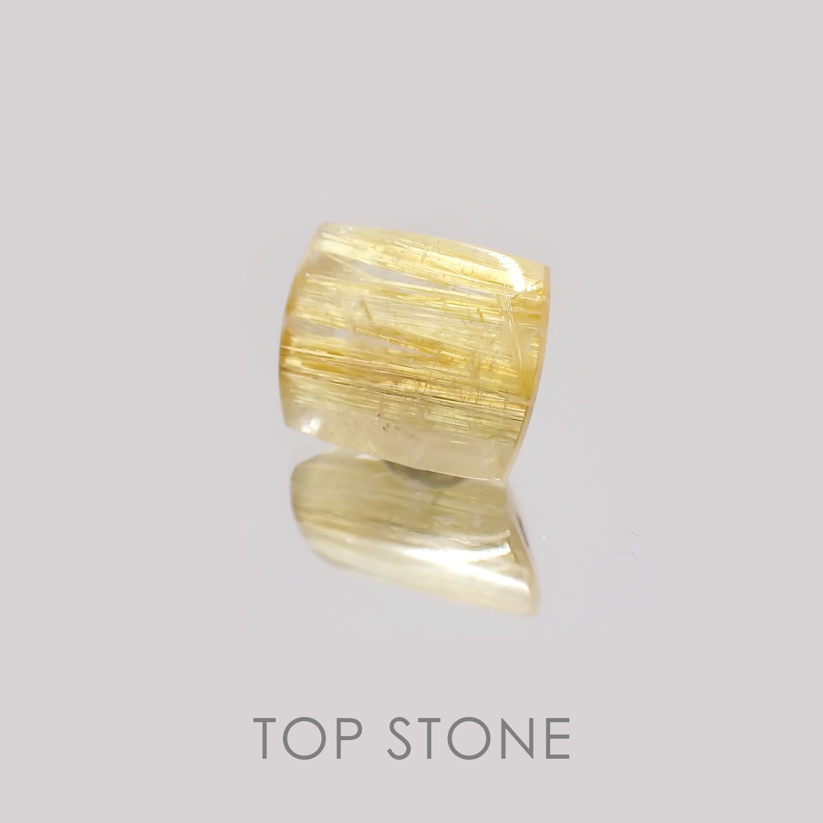 タイチンルチルクォーツ(宝石名ルチルレイテッド・クォーツ) ブラジル産 6.36ct 識別済[21019173]13×10.9mm前後