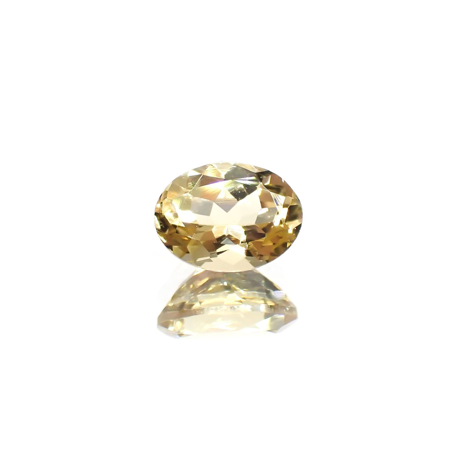 イエローベリル(宝石名イエロー・ベリル)ブラジル産 識別済 1.11ct / 7.8x6mm前後 [220114236]