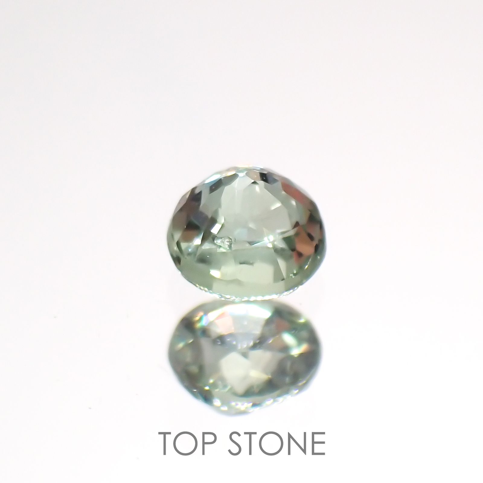グリーンクリソベリル(宝石名クリソベリル)スリランカ/マダガスカル産 0.22ct 識別済[220114466]3.2x3.2mm前後