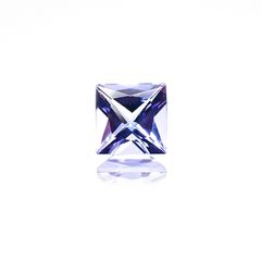 ◇プリンセスカット◇タンザナイト(宝石名タンザナイト)タンザニア産 0.38ct 識別済[230723013]4.3x4.3mm前後