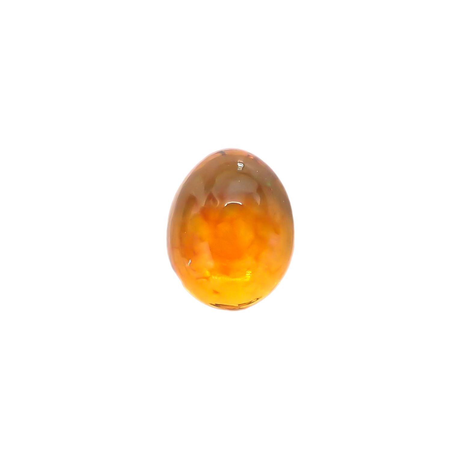 ファイヤーオパール(宝石名ファイヤー・オパール)メキシコ産 0.86ct 識別済[220817300]7x5.5mm前後