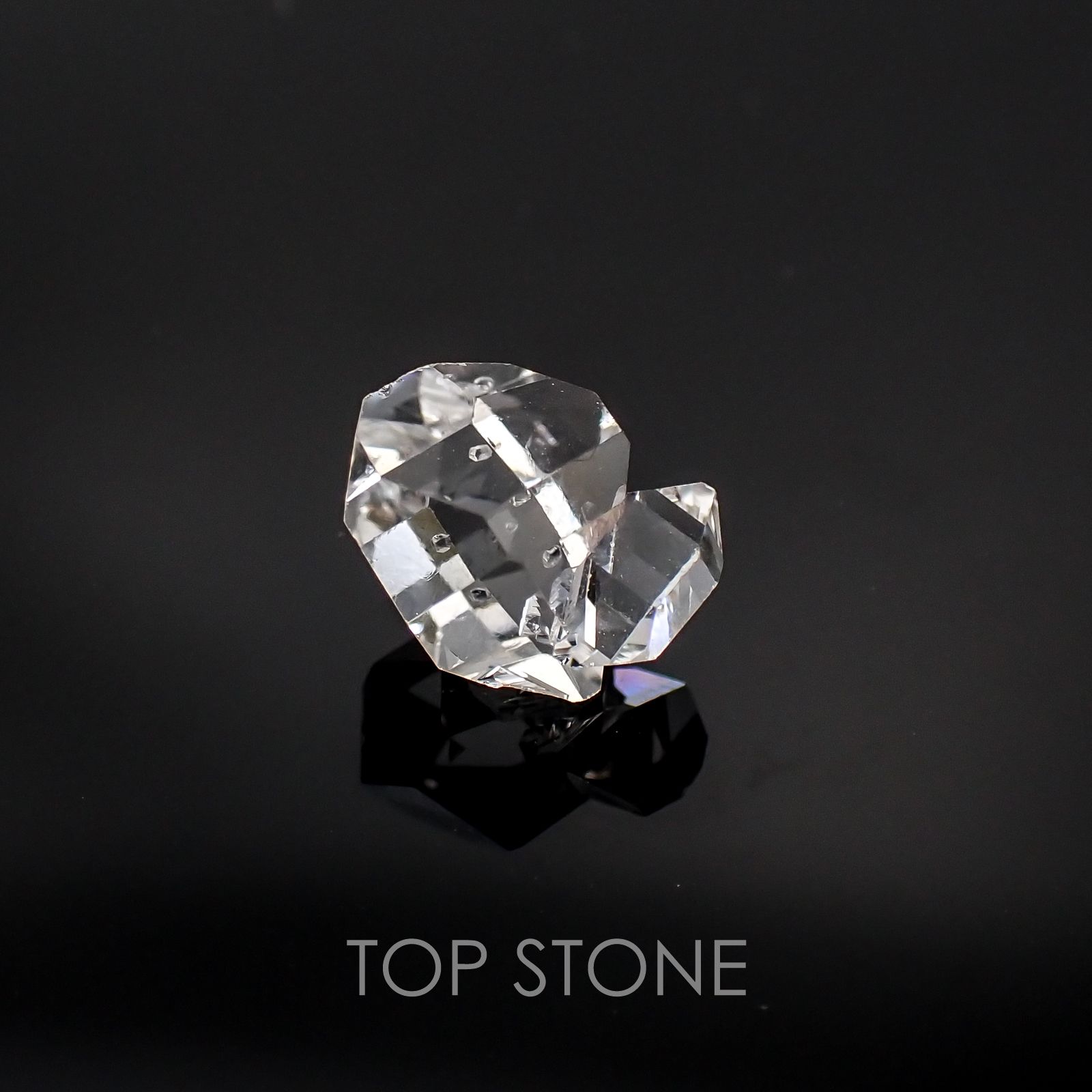 ハーキマーダイヤモンド アメリカ産 原石・結晶 2.54ct[20117555]9.4×8.2mm前後