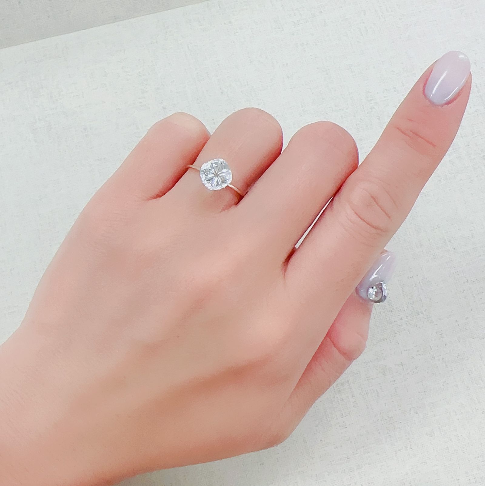 ◇甲州貴石切子Plus Three◇フェナカイト カード付き(宝石名フェナカイト)マダガスカル産 1.74ct 識別済[230321258]7.5x7.5mm前後