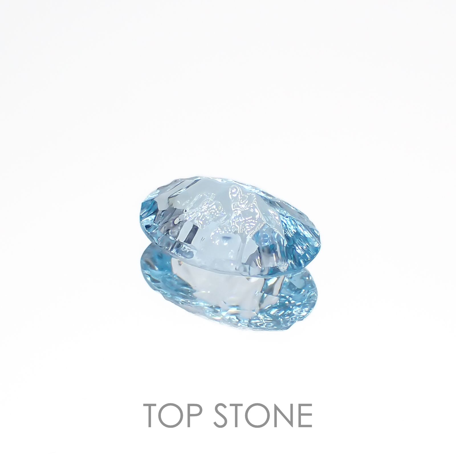 ◇カスタムカット◇ブルートパーズ ブラジル産 3.50ct[221219333]12x8.1mm前後
