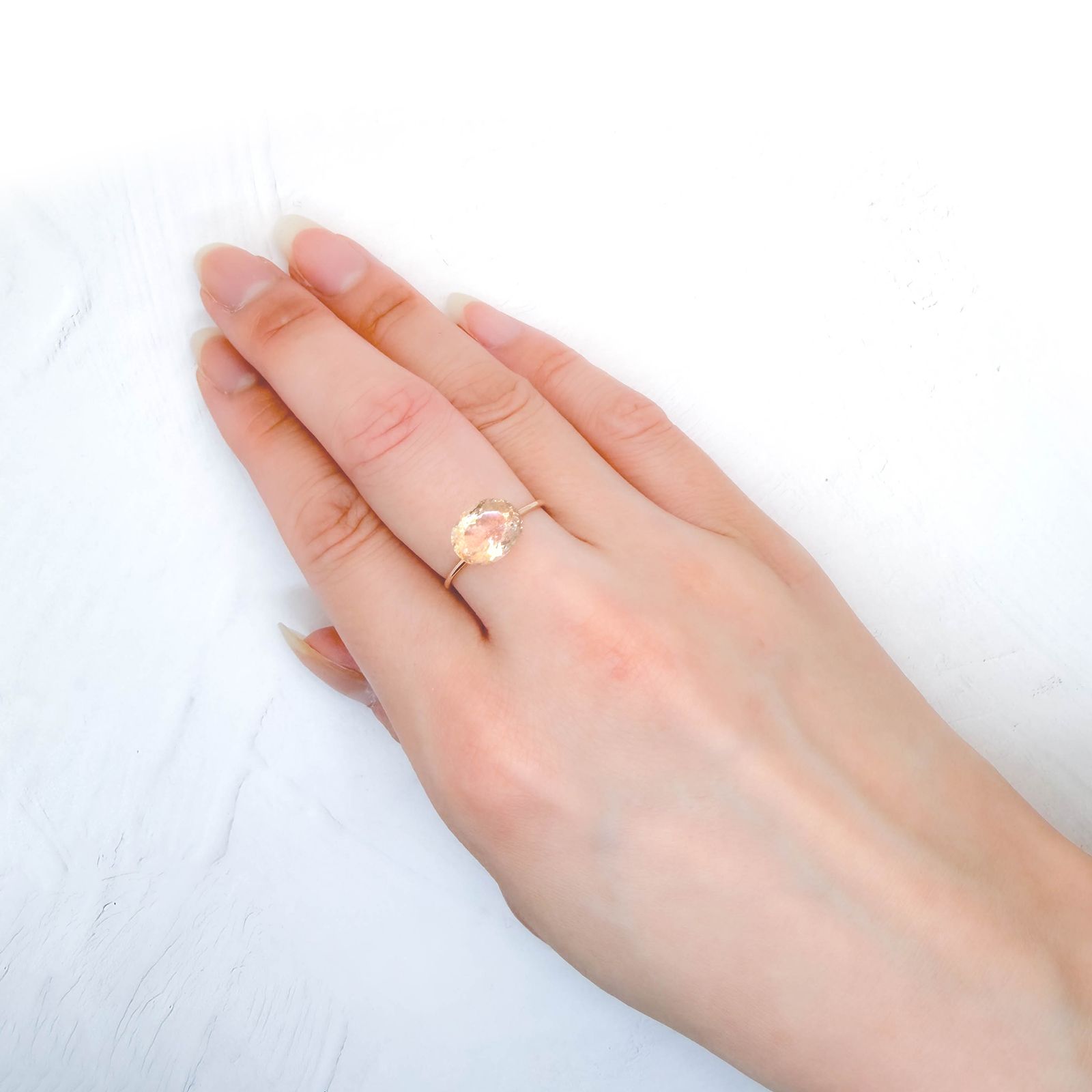 オレゴンサンストーン(宝石名ラブラドライト)アメリカ・オレゴン州産 識別済 2.71ct / 10x8mm前後 [260614661]