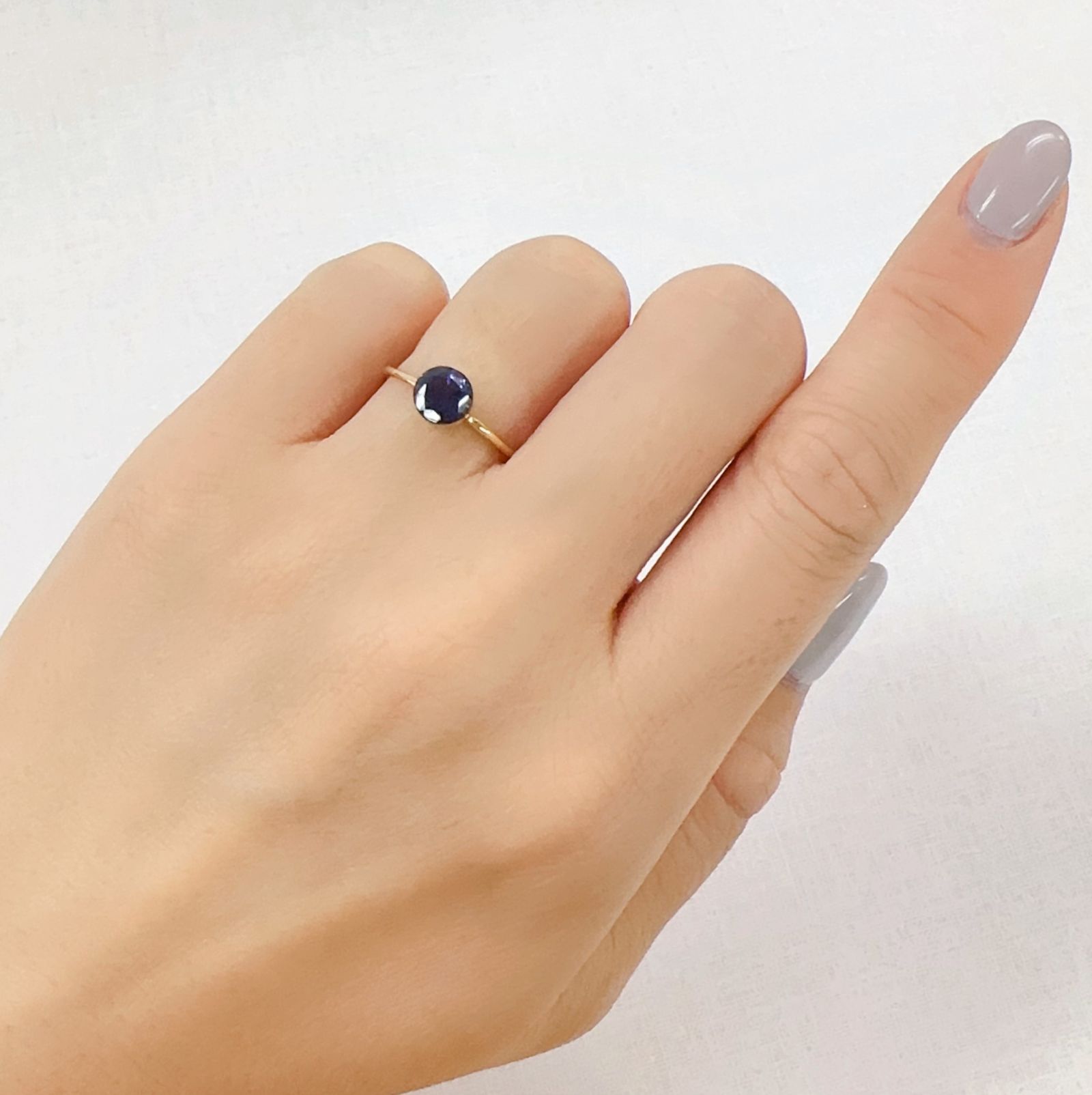 アイオライトサンストーン インド/ブラジル産 0.69ct[230923330]6x5.9mm前後