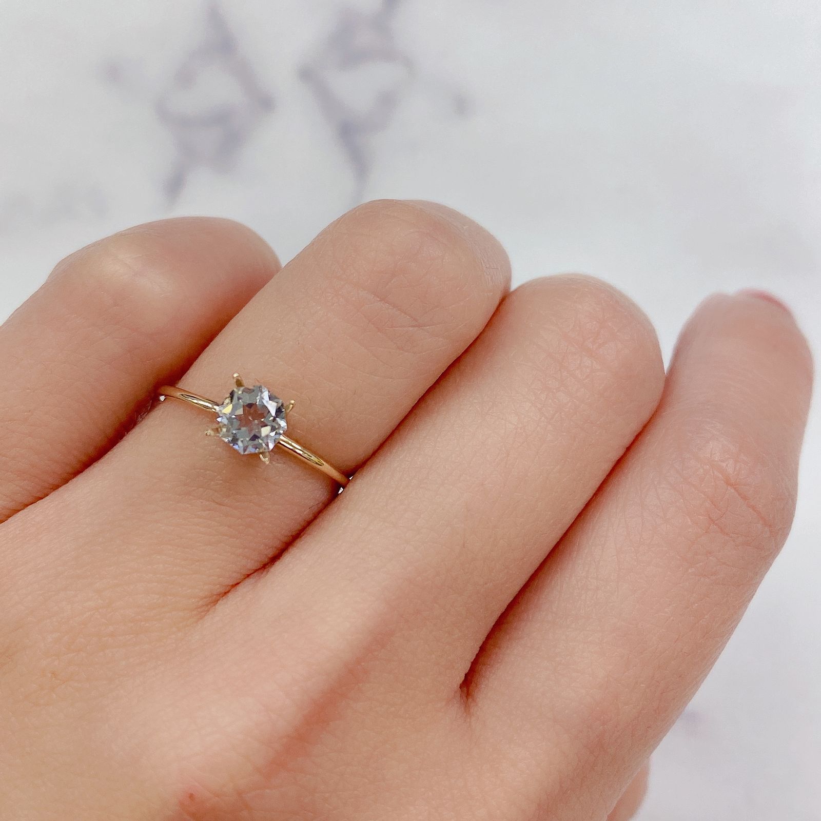 <ランダムセレクト1個販売> ◇オクタゴンカット◇水晶SA(宝石名ロック・クリスタル) ブラジル産 0.49ct前後 識別済[20118286]5×5mm前後
