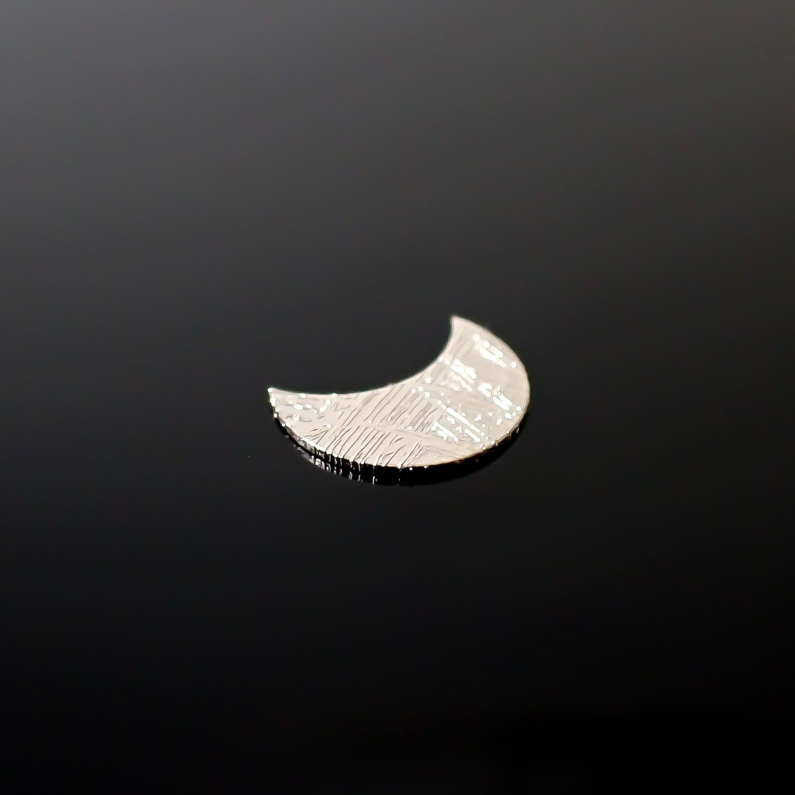 ◇カスタムカット・ムーン◇アルタイ隕石 発見地：中国 0.79ct [250129805]9.9x7.5mm前後