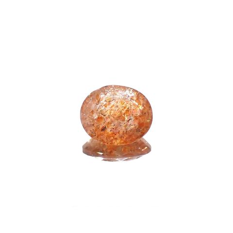 イリュージョンサンストーン(宝石名フェルドスパー)タンザニア産 識別済 3.00ct / 10.9x8.9mm前後 [230120117]