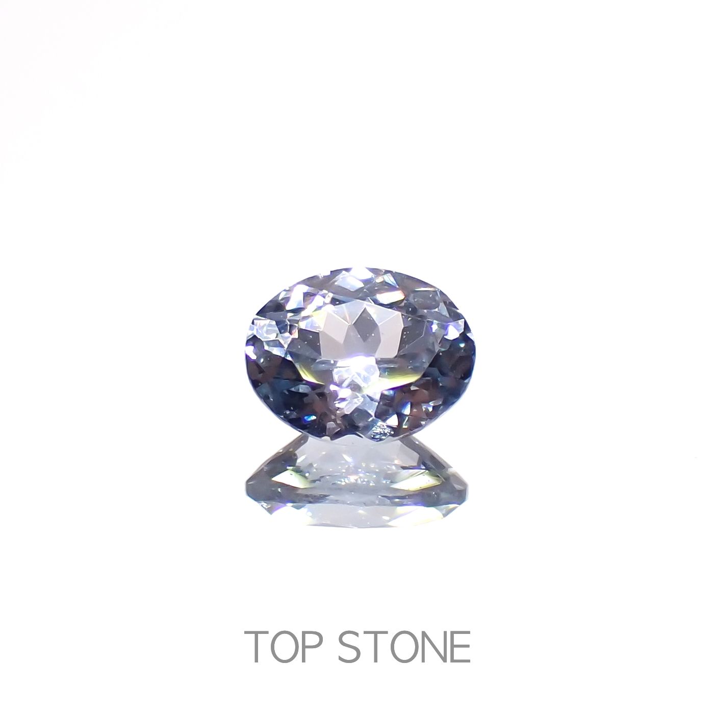 グレイッシュブルースピネル(宝石名スピネル)ビルマ/マダガスカル産 0.39ct 識別済[230220658]5x3.9mm前後