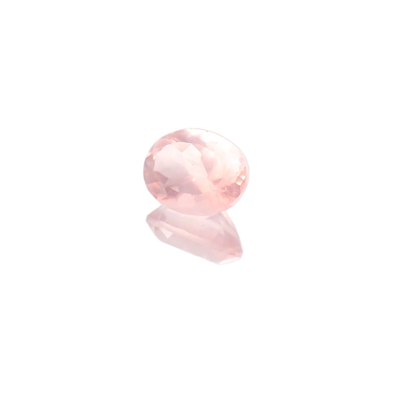 ディープローズクォーツ(宝石名ローズ・クォーツ)モザンビーク産 1.64ct 識別済[230622418]8.6x6.7mm前後