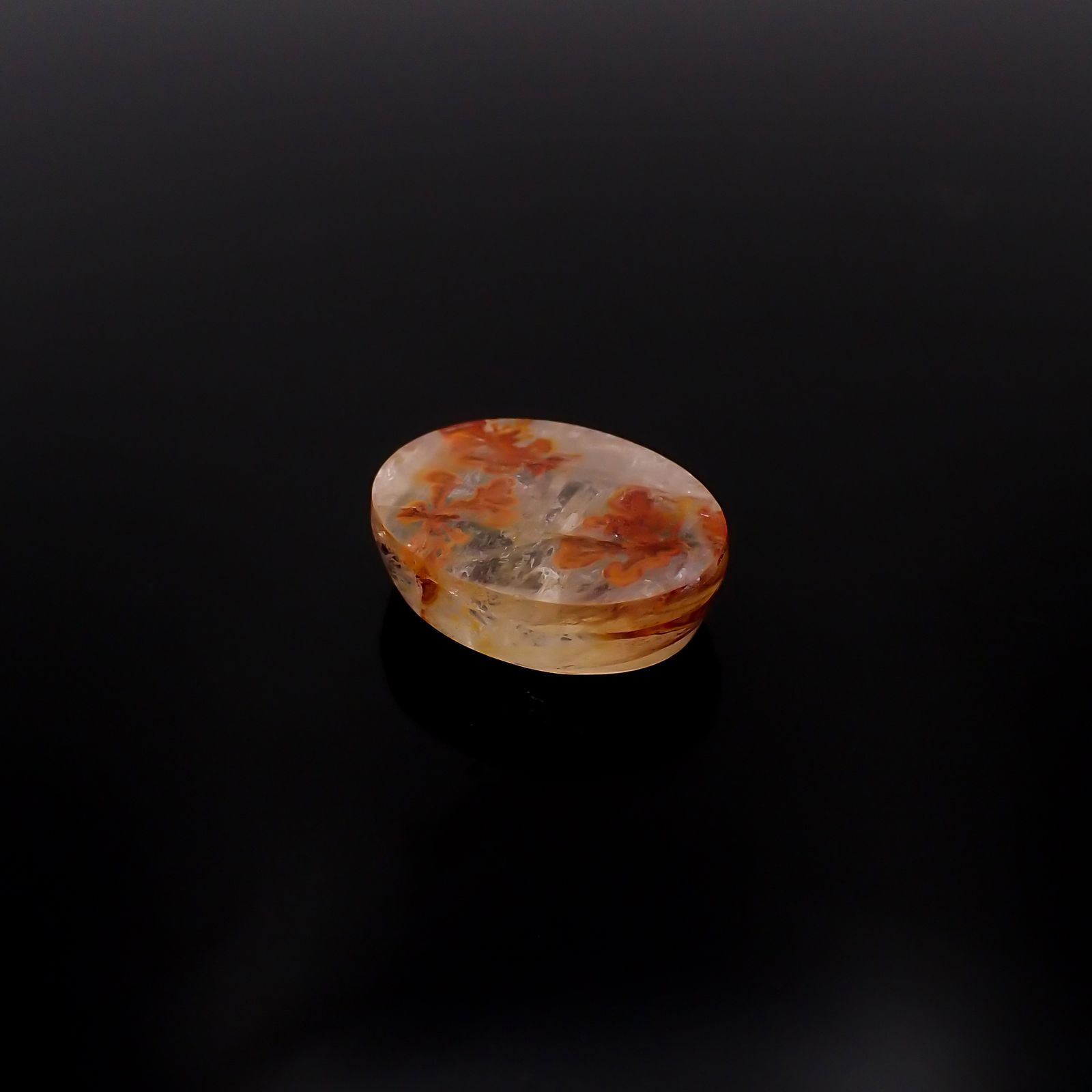 レッドデンドリチッククォーツ ブラジル産 14.74ct[231225087]18.6x14.6mm前後