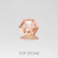 ◇ヘキサゴンカット◇オレゴンサンストーンSA(宝石名ラブラドライト) アメリカ・オレゴン州産 0.67ct 識別済[210610970]6×5.9mm前後