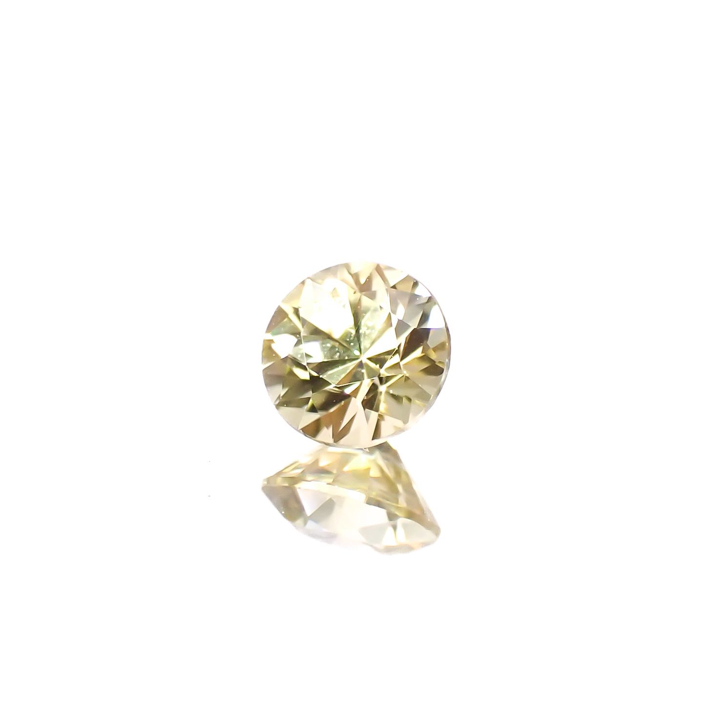 イエロージルコン(宝石名イエロー・ジルコン)スリランカ/カンボジア産 0.48ct 識別済[241129496]4.3x4.3mm前後