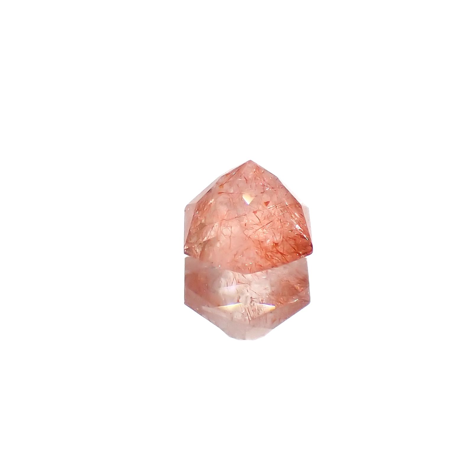 ◇ヘキサゴンカット◇ストロベリークォーツ カザフスタン産 0.72ct[240125486]5.6x5.5mm前後