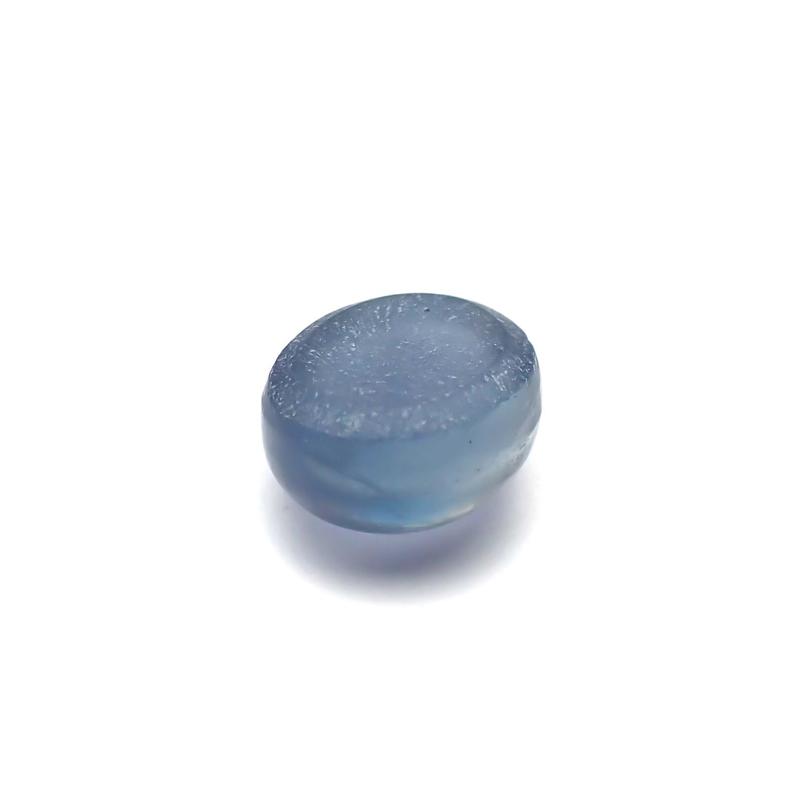 アパタイトキャッツアイ(宝石名ブルー・アパタイト・キャッツアイ)マダガスカル産 2.692ct ソ付(彩珠)[230823102]7.9x6.8mm前後