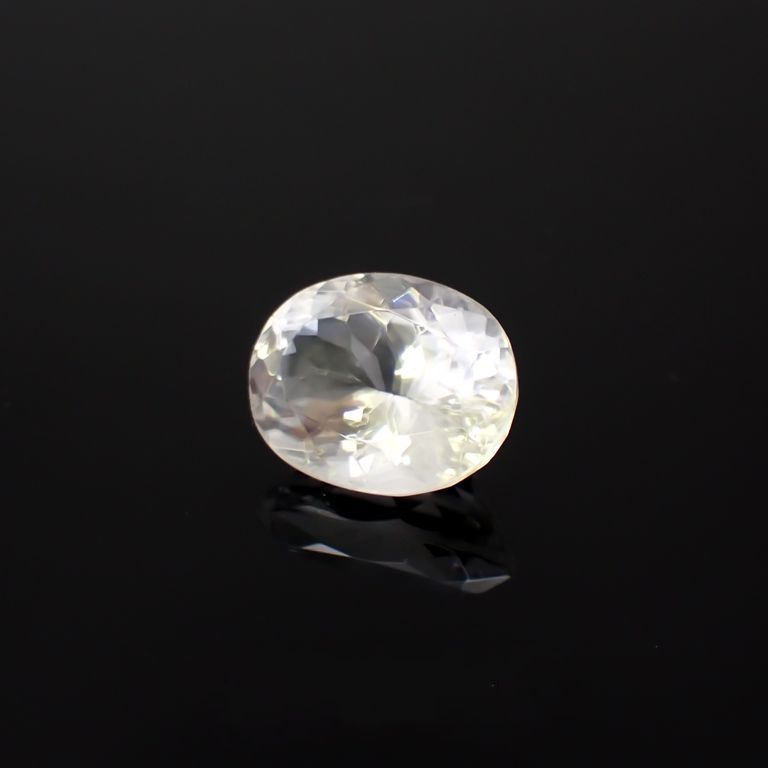 ホワイトカルサイト(宝石名ホワイト・カルサイト)メキシコ産 8.227ct ソ付(彩珠)[221119033]14.6x11.7mm前後