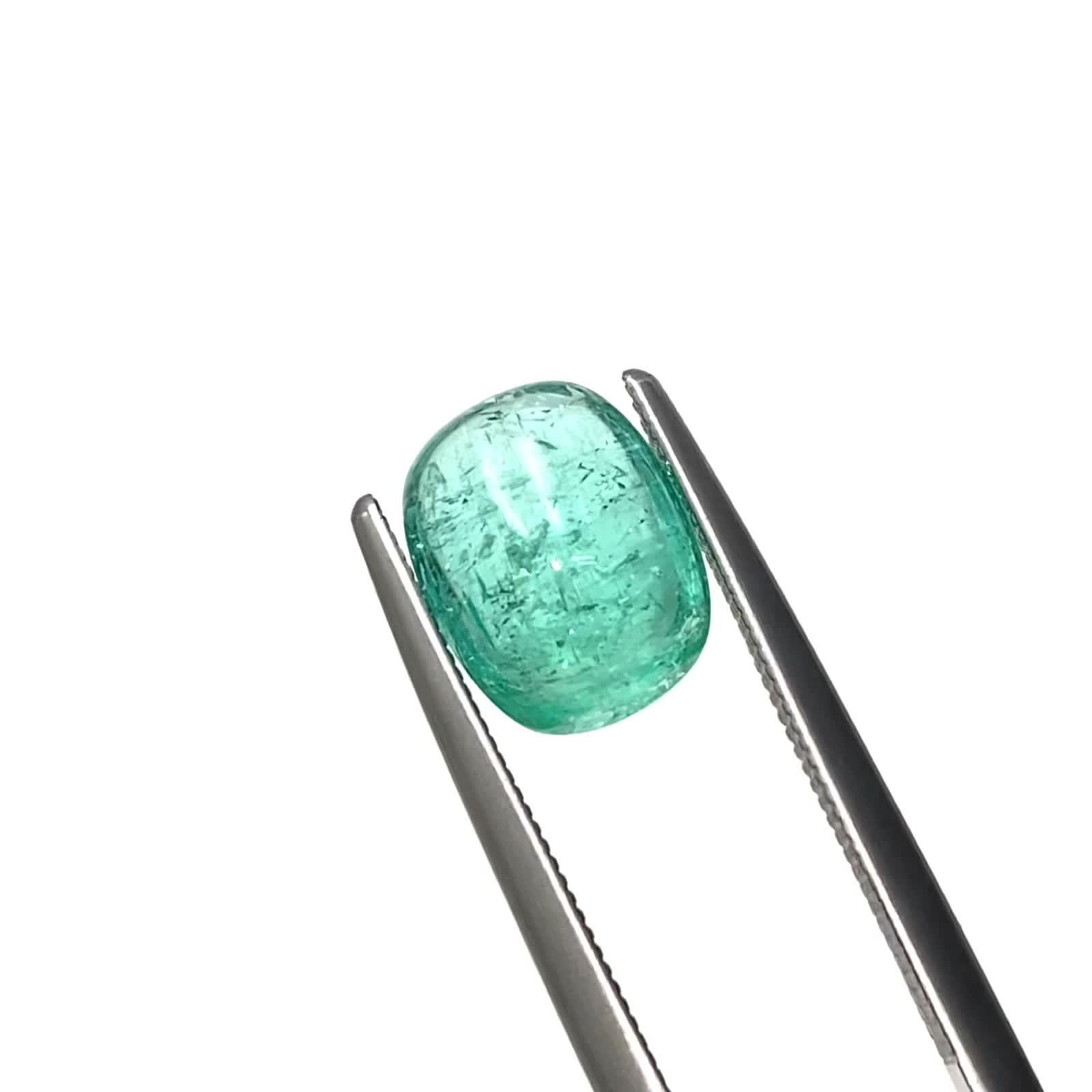 パライバトルマリンキャッツアイ ブラジル産 2.51ct / 9.2x7.2mm前後