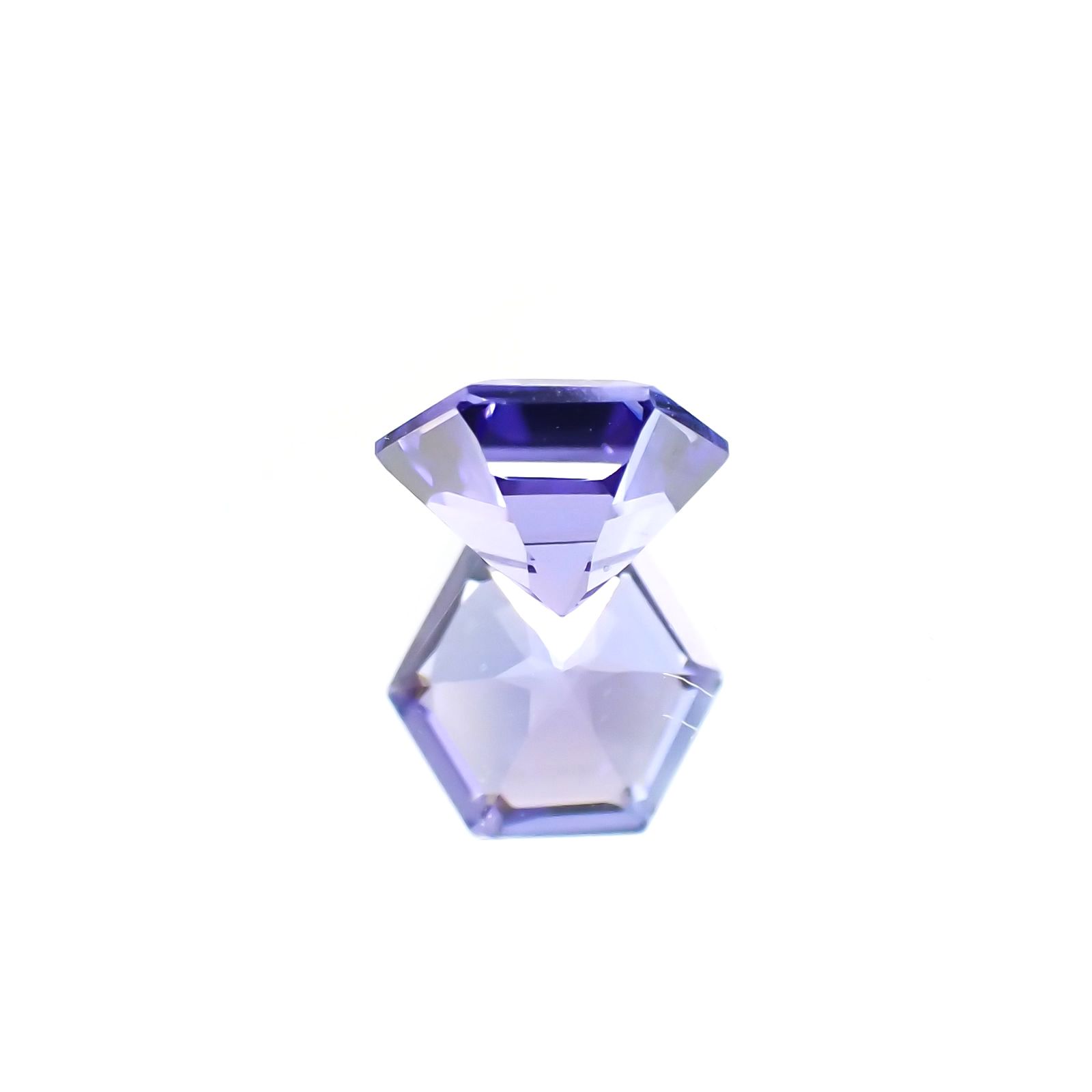 ◇ヘキサゴンカット◇タンザナイトSA(宝石名タンザナイト) タンザニア産 0.50ct 識別済[210610998]4.8×4.8mm前後