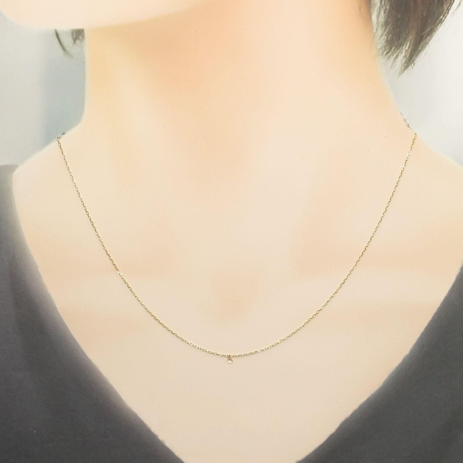 ◇La terre(ラ・テール)◇K18ダイヤモンドチャーム TTLC/SI(宝石名ダイアモンド) 0.037ct 識別済[220515741]2.1x2.1mm前後