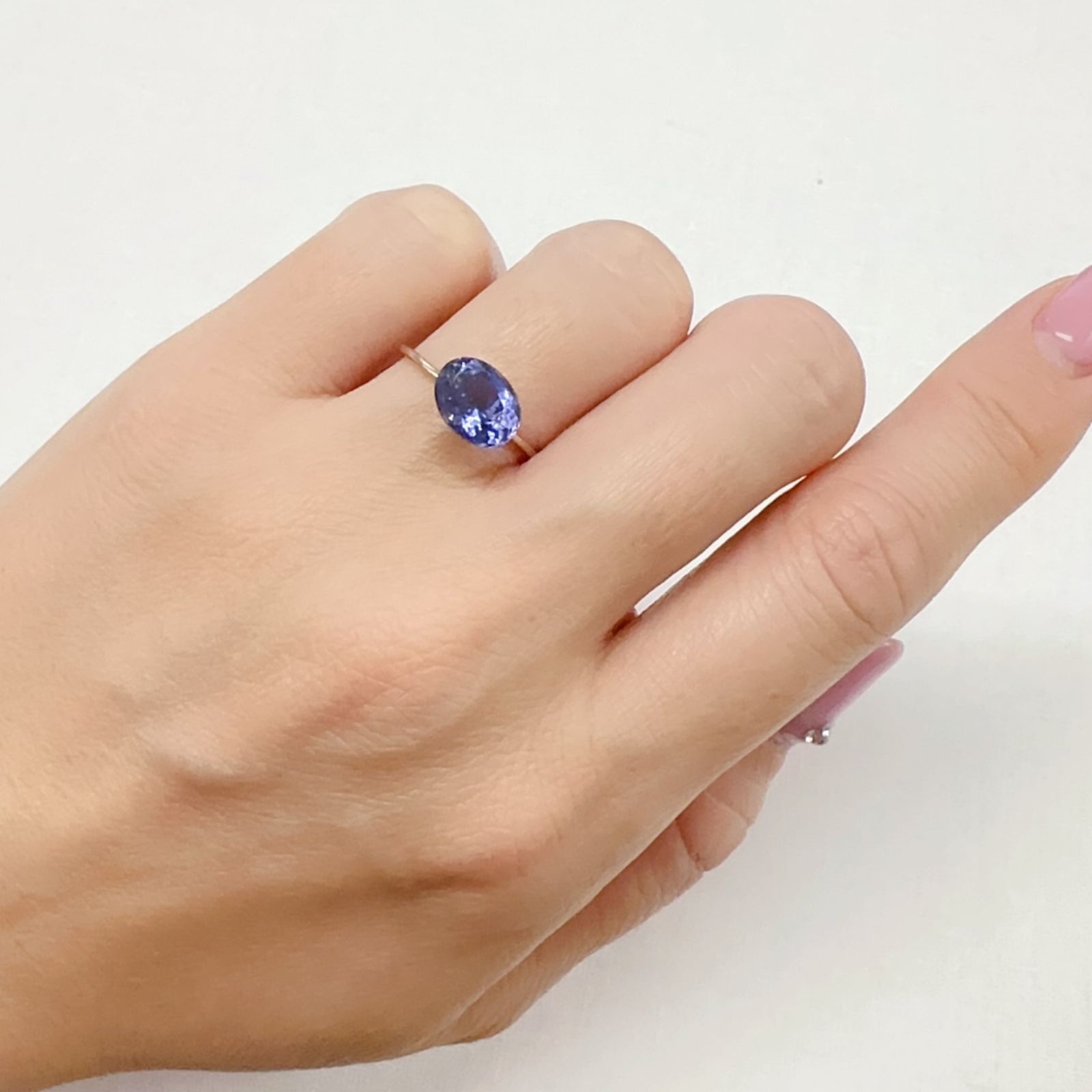 アイオライトサンストーン(宝石名アベンチュリン・アイオライト)インド/ブラジル産 1.75ct 識別済[231224427]9x6.9mm前後