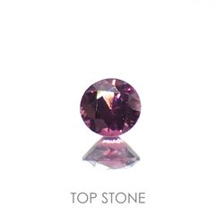 パープルピンクスピネル(宝石名スピネル)ビルマ/マダガスカル産 0.33ct 識別済[220616130]4.1x4.1mm前後