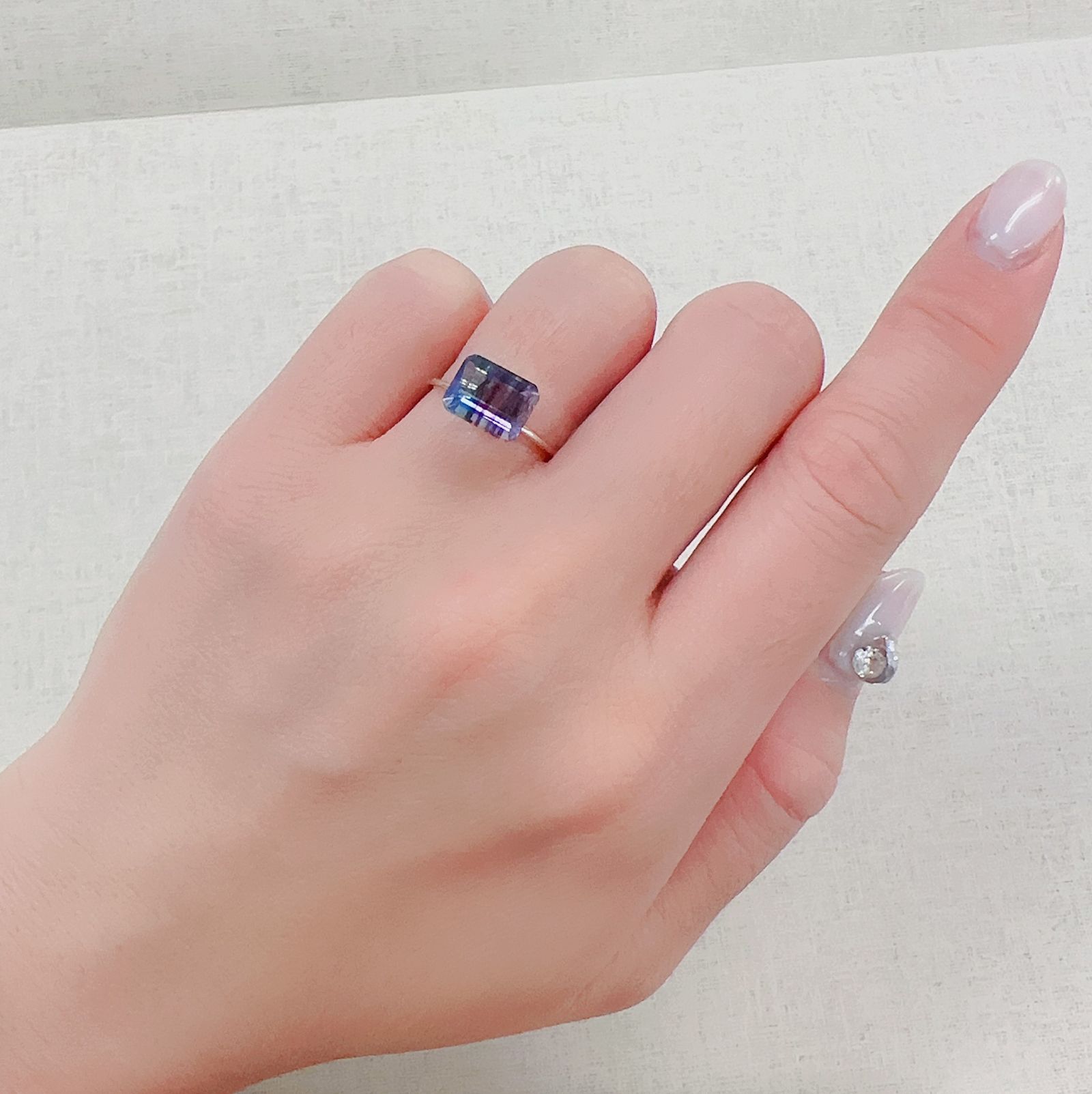 パーティカラーフローライト ブラジル産 3.28ct[230421751]9x7mm前後