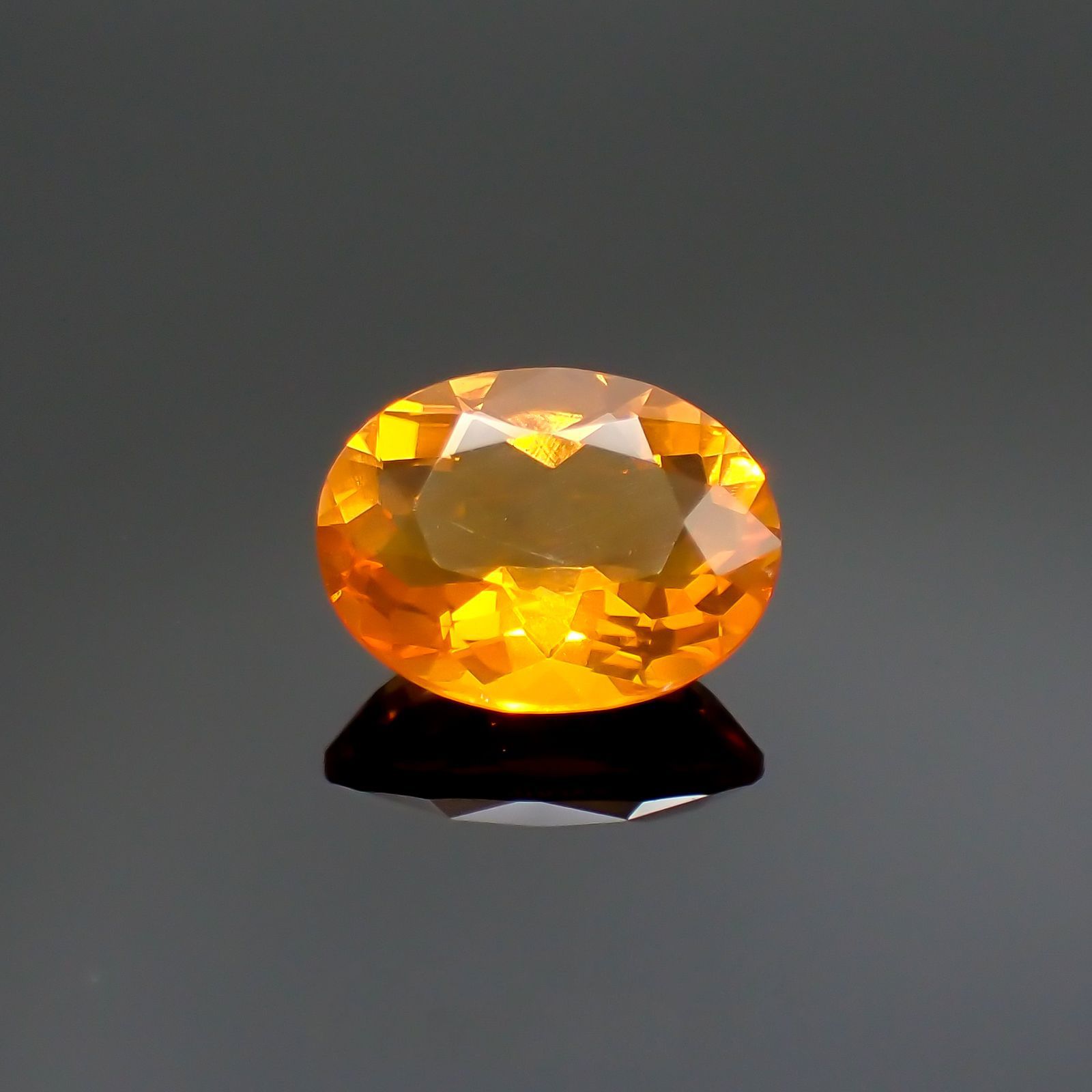 ファイヤーオパール(宝石名ファイヤー・オパール)メキシコ産 1.24ct 識別済[231023914]9x7.2mm前後 | TOP  STONE(トップストーン)